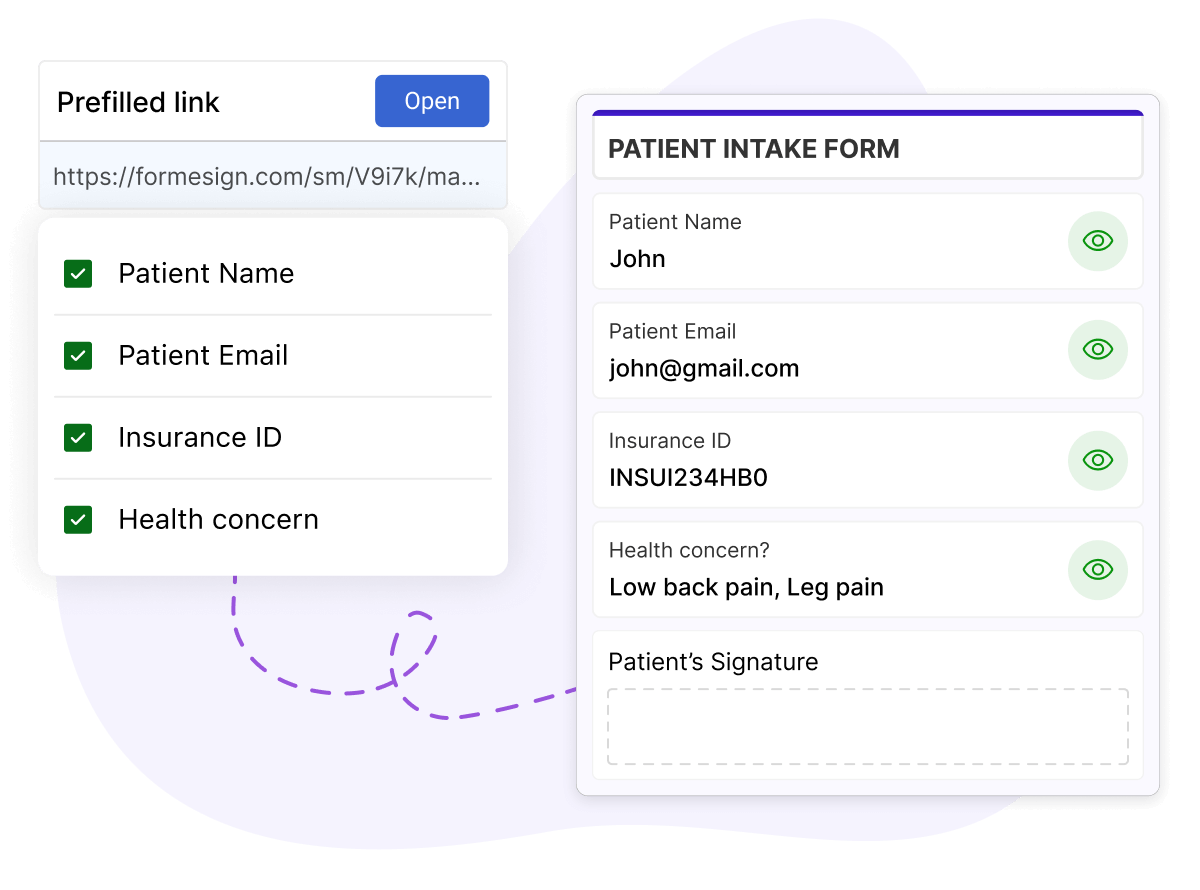 Pre-filled forms prevent errors